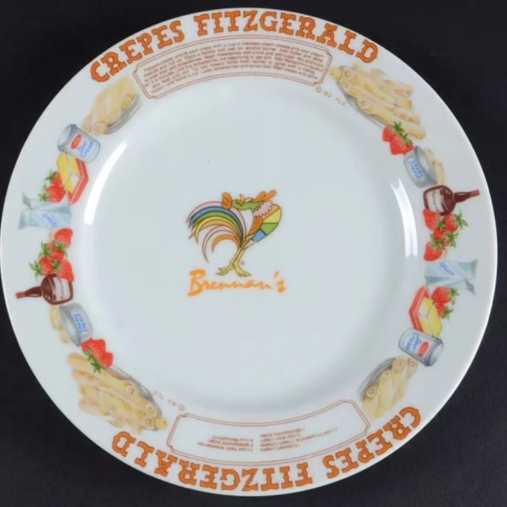 Ljungberg Brennan's Restaurant New Orleans Dessert Recipe Plates Set of 4 Rare! - Picture 5 of 7